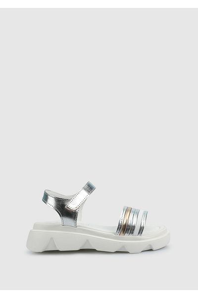Kiddo Silver Girl's Flat Sandals