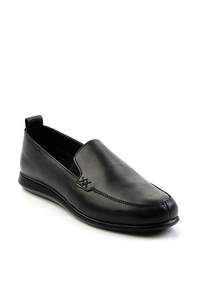 Bambi Black Leather Women's Casual Shoes K 01331041703