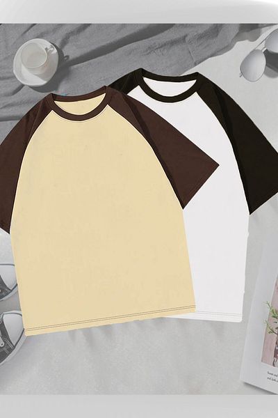 Mambo Unisex 2 Pack Basic Oversize Βαμβακερό Μπλουζάκι