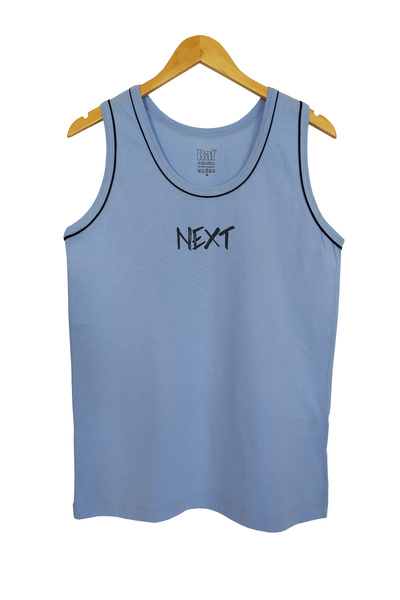 Raf Coll Чоловіча трикотажна футболка з бретелями, з вставкою між плечима, цифровий принт, 100% бавовна