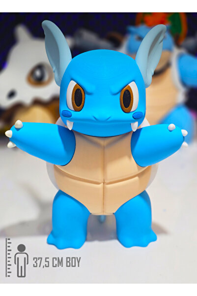 Suelo Butik DEV BOY! Pokemon Wartortle Figürü 37,5 Cm Boyutunda Pokemon Figür...