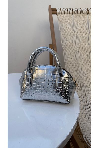 Hanwomen Noir Lame Women's Hand and Strap Bag