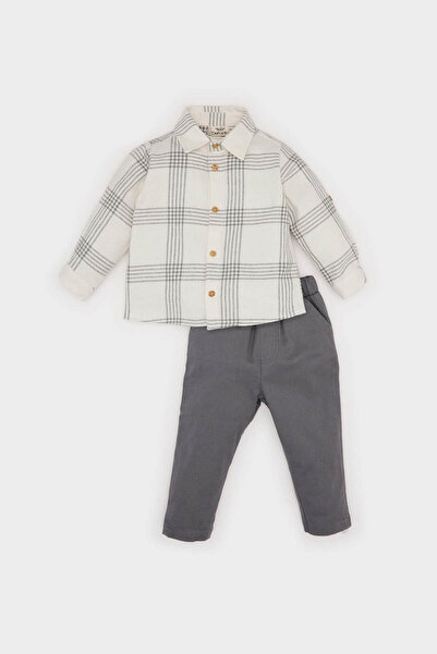 DeFacto Gray Baby Boy Bottom-Top Set E0322A5/Gr452