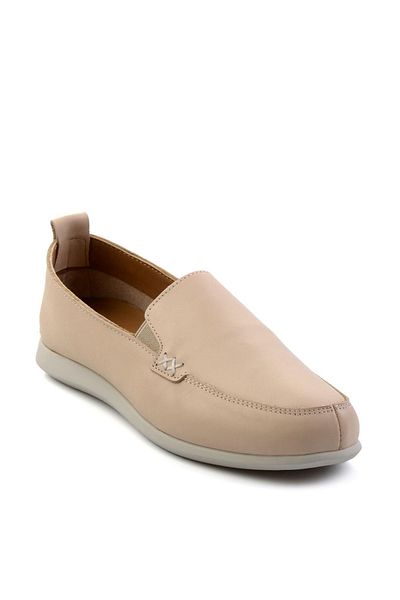 Bambi Beige Leather Women's Casual Shoes K 01331041703