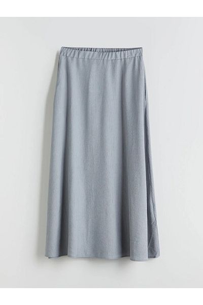 LC Waikiki LCW Vision Blue A-line Skirt with Elastic Waist