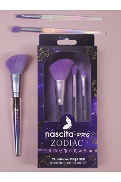 nascita مجموعة فرش مكياج يومية من Pro Zodiac مكونة من 3 قطع - 138