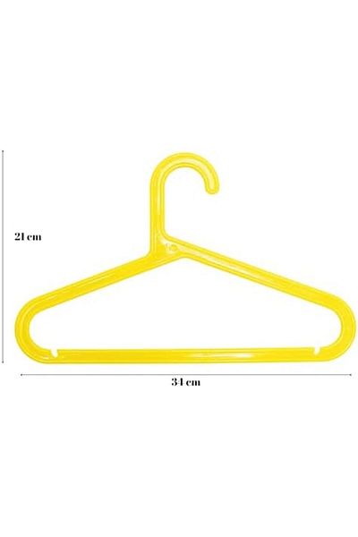 Mu Art Ahşap Mrt Hanger Plastic Children's Hanger, Clothes Hanger, Colorful Hanger, Slim Hanger (Standard, Piece, 8) Ar