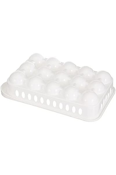 STOREMAX Ezg Home Mtf.04275.00 15 Compartments Egg Storage Box Organizer with Plastic Cover Store Eggs