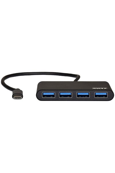 PORT DESIGNS Hub USB Port Designs 900123, 4 porturi USB 3.0, conexiune Type-C, Negru