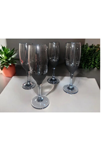 Paşabahçe Lav Lal-506 6-Piece Side Water Glass - Brown Smoke Black