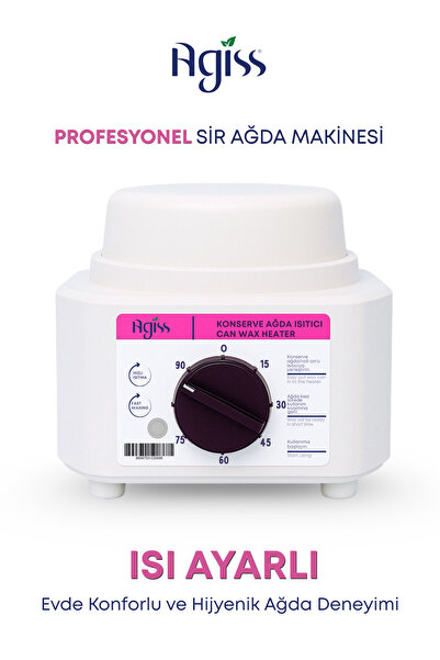 AGISS Ağda Makineleri, Hassas Ciltler İçin 220 Gr Boncuk İnci, 200 Gr Kartuş El Ağdası, 25m Ağda Bezi