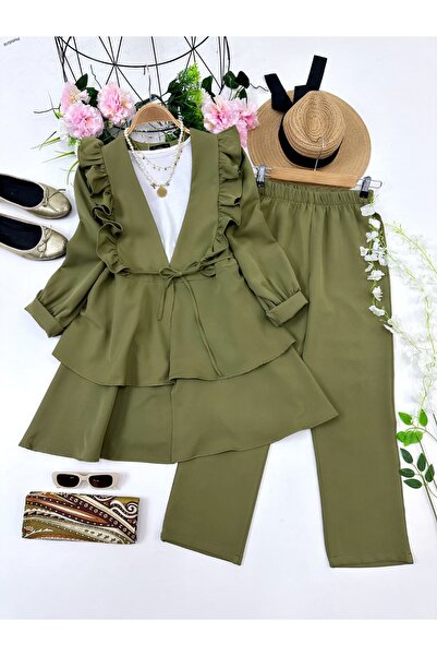 YEDİLALE NİLÜFER RUFFLED CLASSIC ΣΕΤ ΔΙΠΛΟ [εξαιρουμένου του εσωτερικού, του σάλιου]