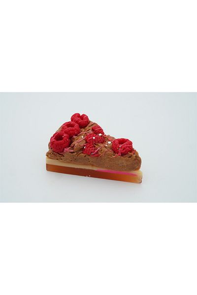 KASH Vegan and Natural Handmade Raspberry & Chocolate Flavored Cheesecake Soap |   Skin-Friendly, Realistic Design