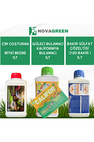 Novagreen Bitki besini ve koruma 3 ü 1 arada Gülleci bulamacı,Çim Coşturan,Bakırlı Gübre