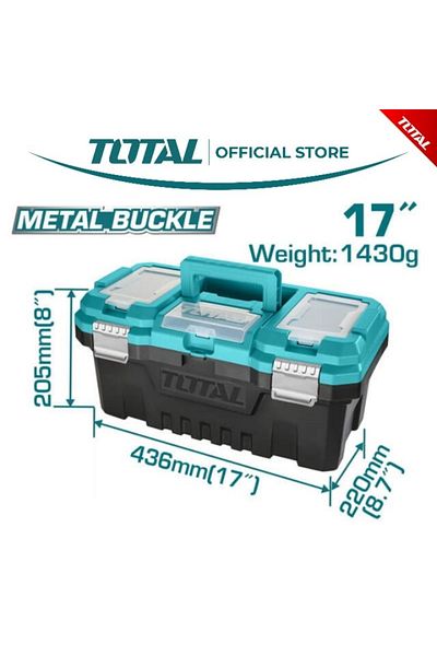 TOTAL Plastic Tool Box 17" - TPBX0172
