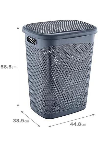 LUXE Katre Dirty Laundry Basket 55 Lt Anthracite Lxshp 1055529