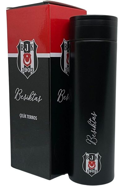 Mu Art Ahşap Mrt 500ml Licensed Double Layer Stainless Steel Thermos 8 Hours Hot Cold Gift Boxed Black Ar