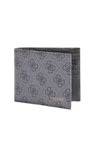 Guess Large Men's Wallet GUESS Vezzola Slg SMVEZ LEA38 BLA,Grey