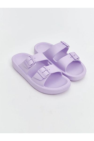 LC Waikiki Lcw Steps Lilac Double Striped Girl's Slippers