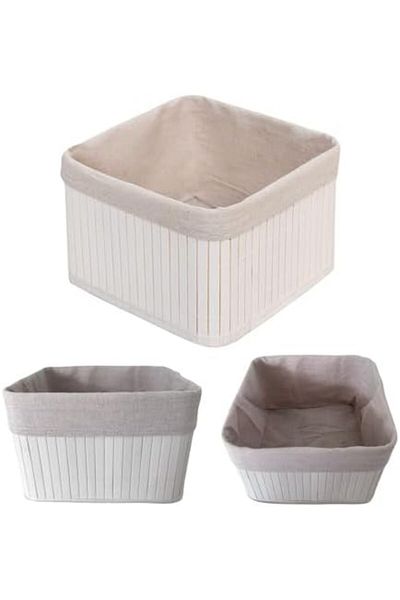 STOREMAX Ezg Bamboo Multi-Purpose Storage Box Organizer Square Organizer, Decorative Bamboo Organizer Bey