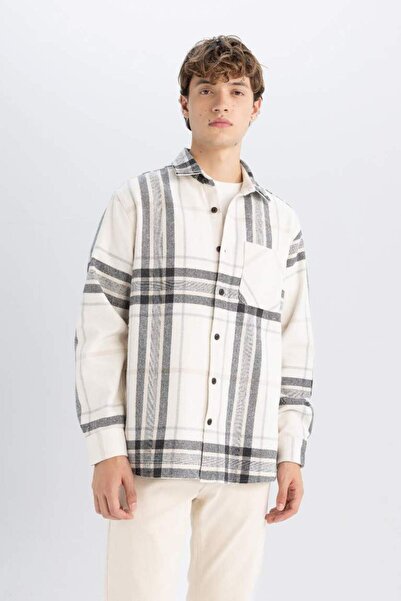 DeFacto Ecru Herrenhemd D4133AX/ER103