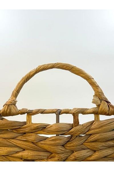 STOREMAX Ezg Wicker Handle Bag Hanger – Hanging Organizer Basket, Can Be Hung Behind the Door and on the Wall