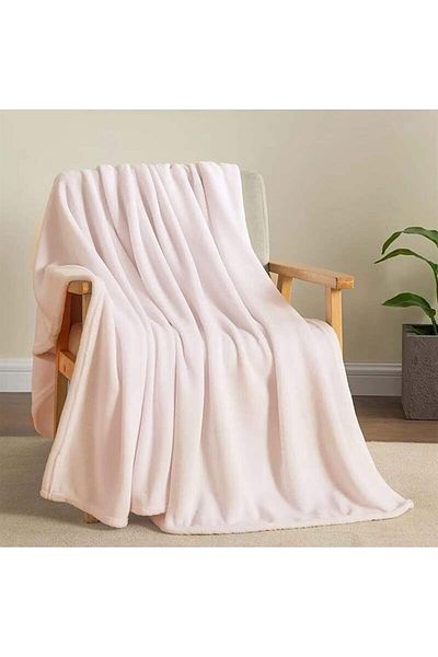 LUXE Wellsoft Single Blanket Warm Blanket Tv Decor Blanket 100X170 Cream Lxshp 1055529