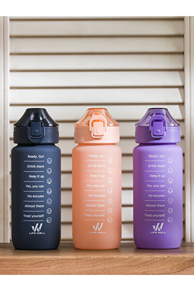 LC Waikiki Lcw Accessories Mixed Printed Motivational Water Bottle 650 ml (This Product Does Not Allow Color Selection.)