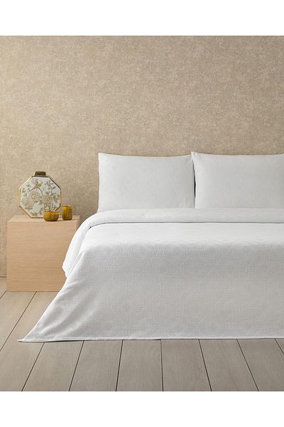 STOREMAX Ezg Home Pearl Cotton Double Bed Cover Set White Ezsnshop 1065757