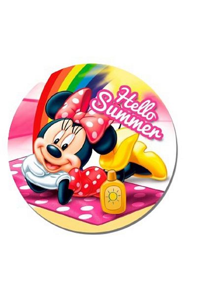 Minnie Mouse Prosop rotund Minnie Mouse Hello Summer, 150 X 150 CM Multicolor