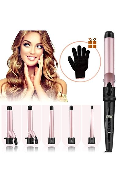 Regal Bliss Ondulator Regal Bliss®, 5 în 1, ceramică, protecție avansată, LCD, până la 230°C, Roz