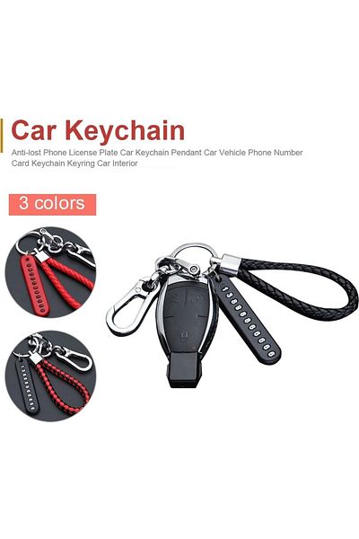 Roichil Keychain Pendant Metal Key Rings Phone Number Plate Lock Key Chain