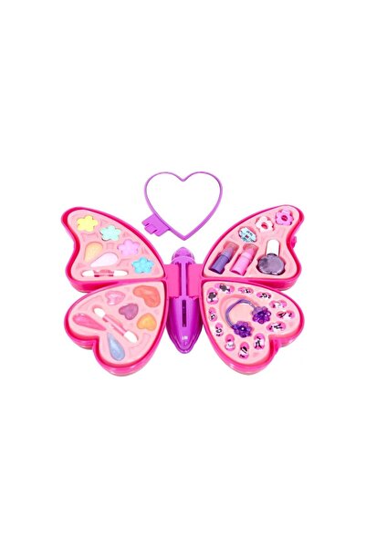 SECTOYS مجموعة ألعاب مكياج فراشة بيوتي جيرل للأطفال، مجموعة مكياج قابلة للركو...