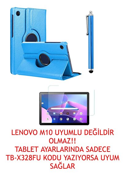 LENOVO Tab M10 3.nesil Tb328fu Unisoc T328xu Zaae0015tr 360° Dönerli Kılıf 3l...