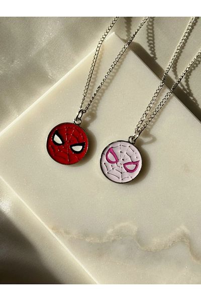 Harlofia Jewelry Spider Man & Gwen Mineli 2-Piece Necklace Set