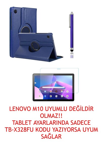 LENOVO Tab M10 3.nesil Tb328fu Unisoc T328xu Zaae0015tr 360° Dönerli Kılıf 3l...