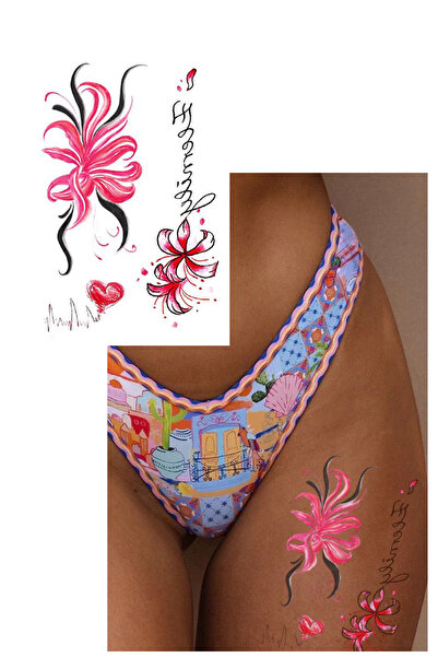 TAKIŞTIR Geçici Çiçek Figürlü Dövme Tattoo