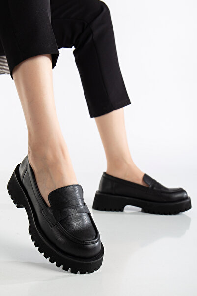 ESPEDA Tokasiz Şik Ve Rahat 4,5 Cm Topuk Leofar 5922