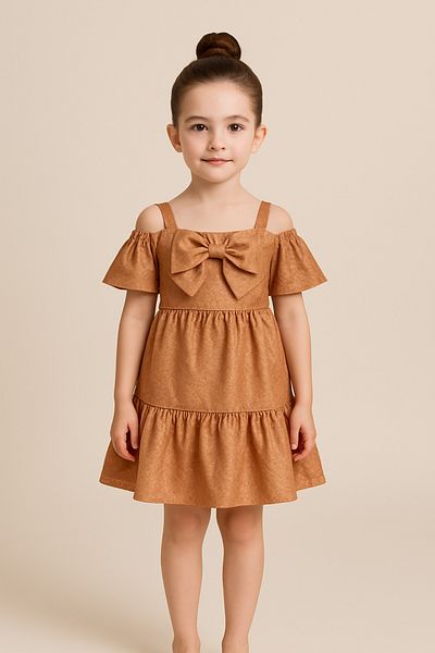 BEREKET BABY Baby Girl Special Day Cotton Dress with Ruffled Lace Detail - Cream 9-12 Months