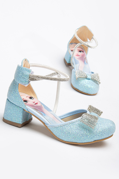 Berfu shoes أحذية سهرة للأطفال بفيونكة وكعب عالٍ