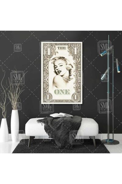 SML TABLO Marlyn Monroe Doları Dikey Kanvas Tablo