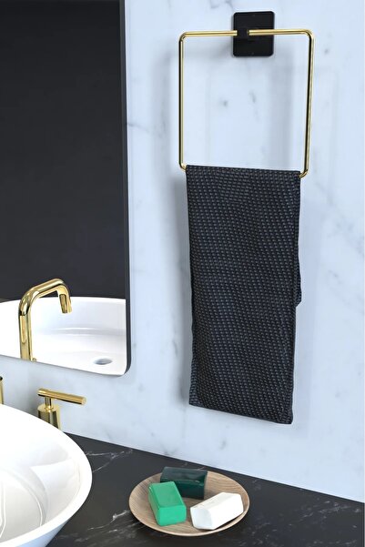 Genel Markalar Kare Yapışkanlı Kare Havluluk Banyo Havlu Kare Askılık