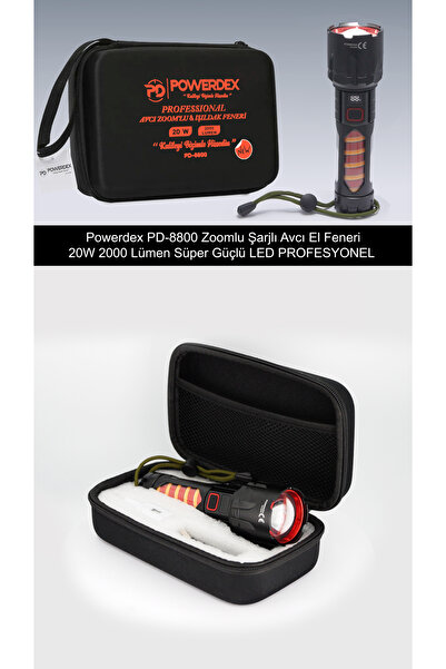 shop Professional 20W 2000 Lumen ZOOMLU Avcı El Feneri – Güçlü Işık, Dayanıkl...