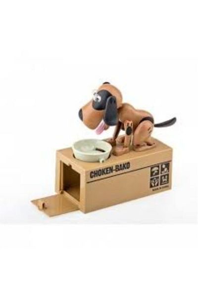 Mu Art Ahşap Money Eating Dog Piggy Bank
