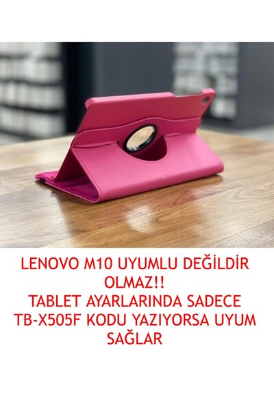 LENOVO M10 Tb-x505f Dönebilen Standlı Tablet Kılıfı Tam Korumalı Çok Amaçlı(dönen)-k.pembe