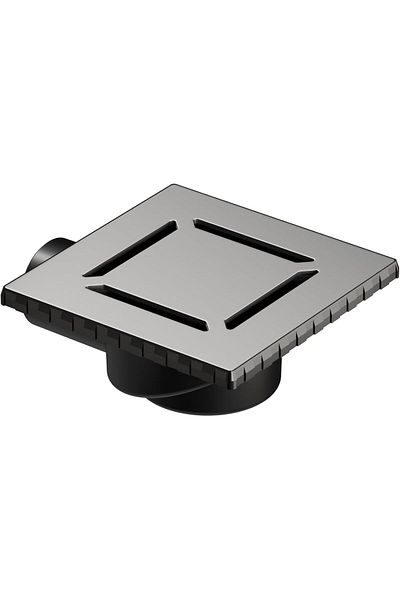 Mu Art Ahşap Mrt V-Flow Square 5606976 Shower Channel, Side Outlet, 15X15 Cm, Dk 100 Cover, Matte Chrome Art 8713