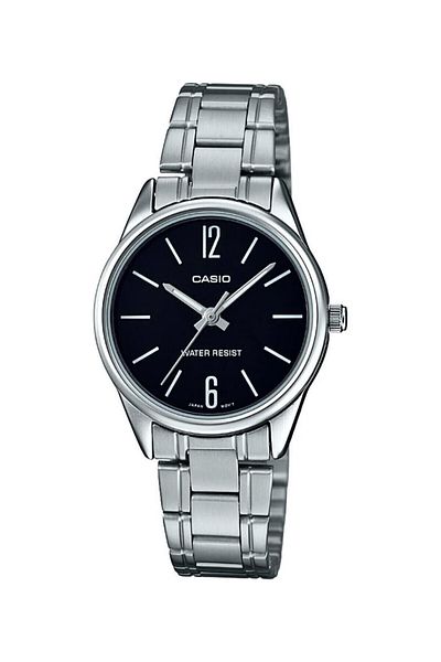 Casio Women Wrist Watch with Dial Black Cord Metallic Color 24 Months Guarantee