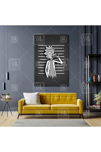 SML TABLO Rick And Morty Film Sinema Afiş Dikey Kanvas Tablo