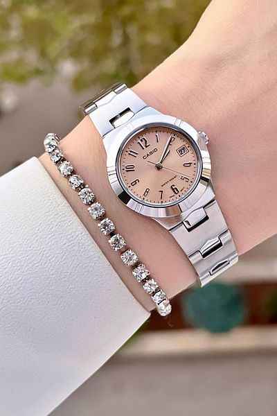 Casio Women's Wristwatch with Powder Cord and Metallic Color