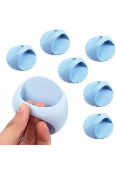 LUXE 6Pcs Multipurpose Self Adhesive Sliding Door Opening Handles Cabinet Drawer Wardrobe